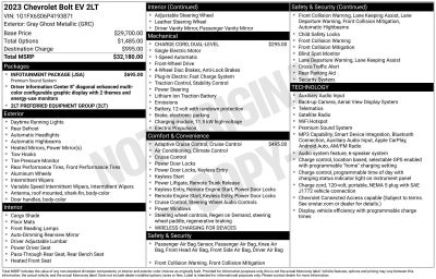 2023 Chevrolet Bolt EV 2LT