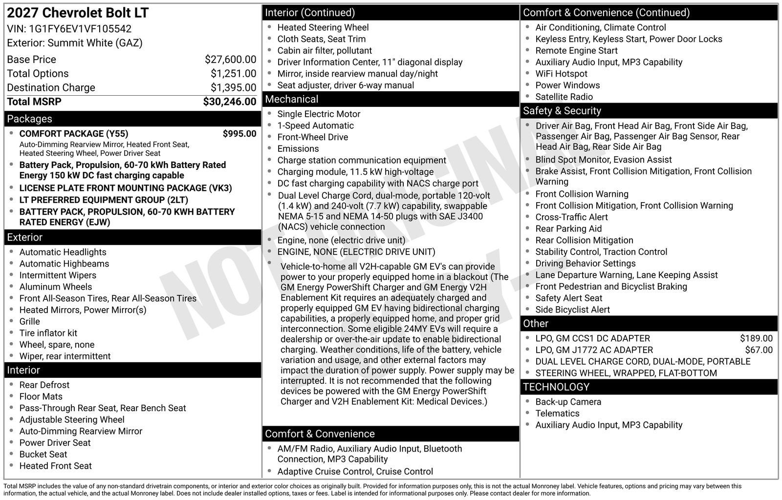 2027 Chevrolet Bolt LT