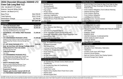 2026 Chevrolet Silverado 3500 HD LTZ