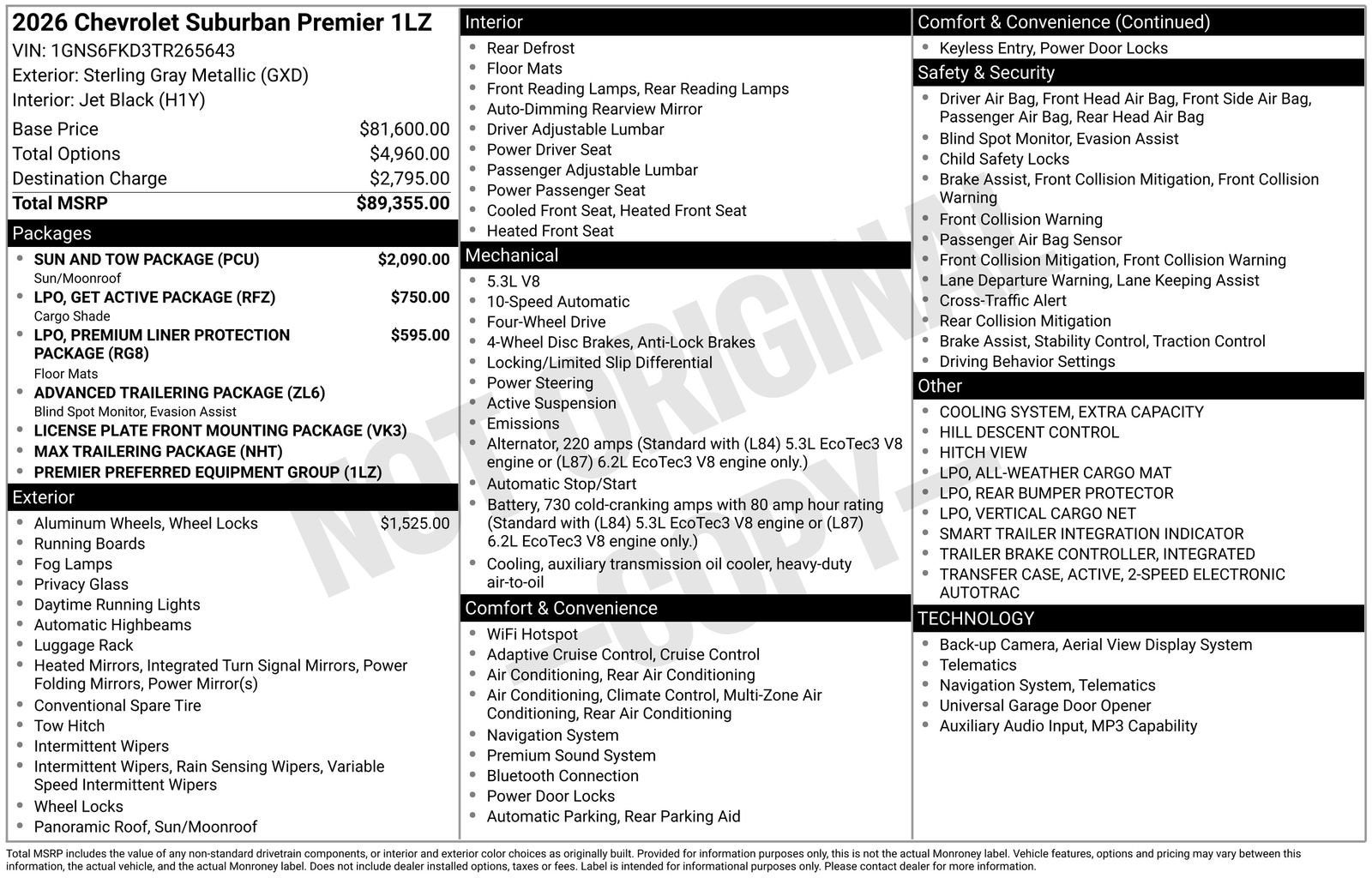2026 Chevrolet Suburban Premier