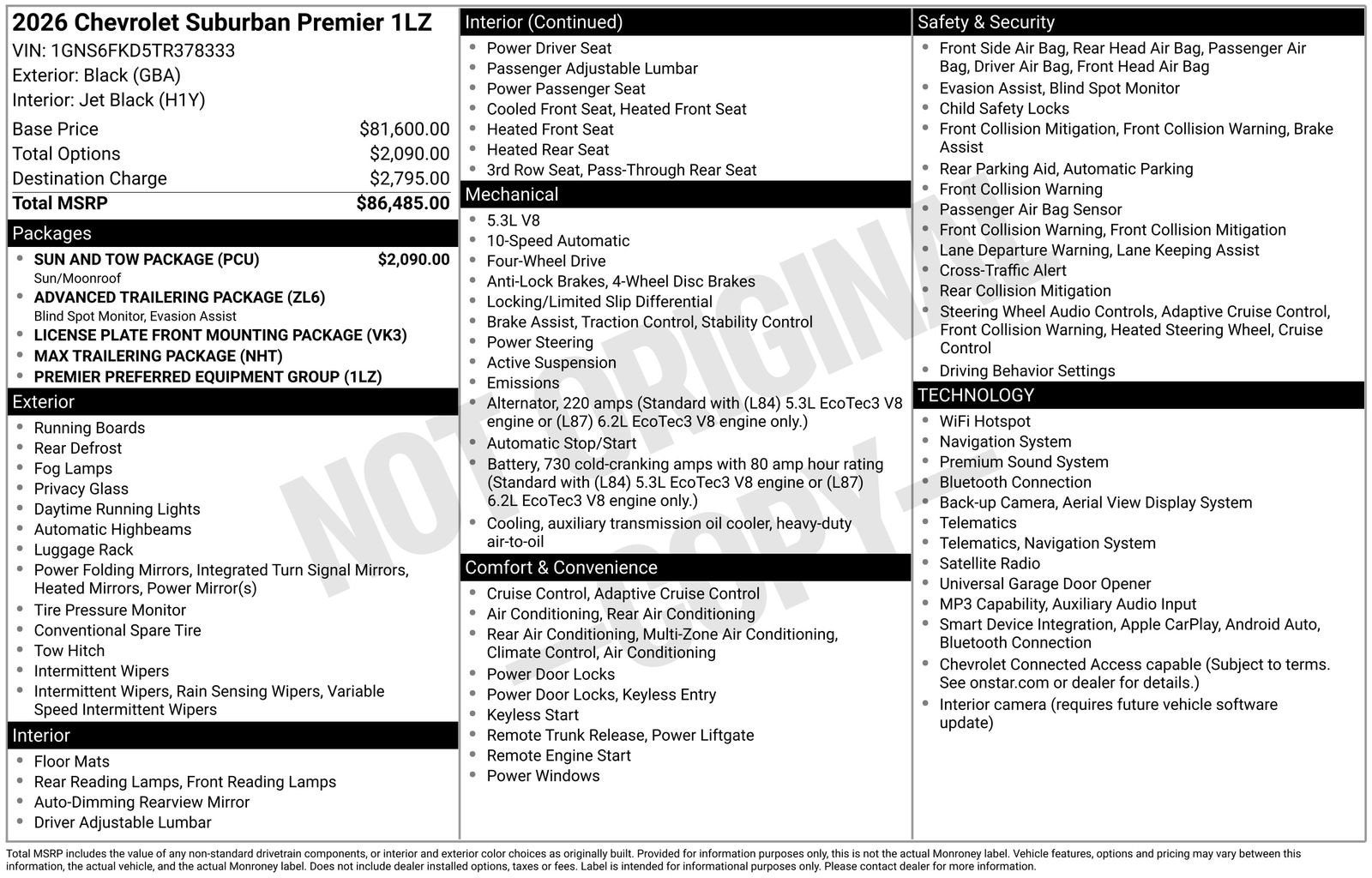 2026 Chevrolet Suburban Premier