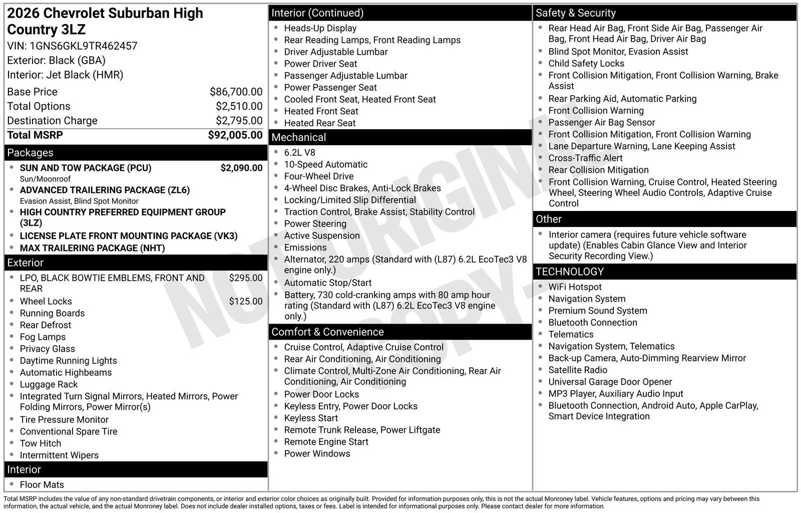 2026 Chevrolet Suburban High Country
