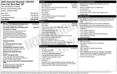 2026 Chevrolet Silverado 1500 RST