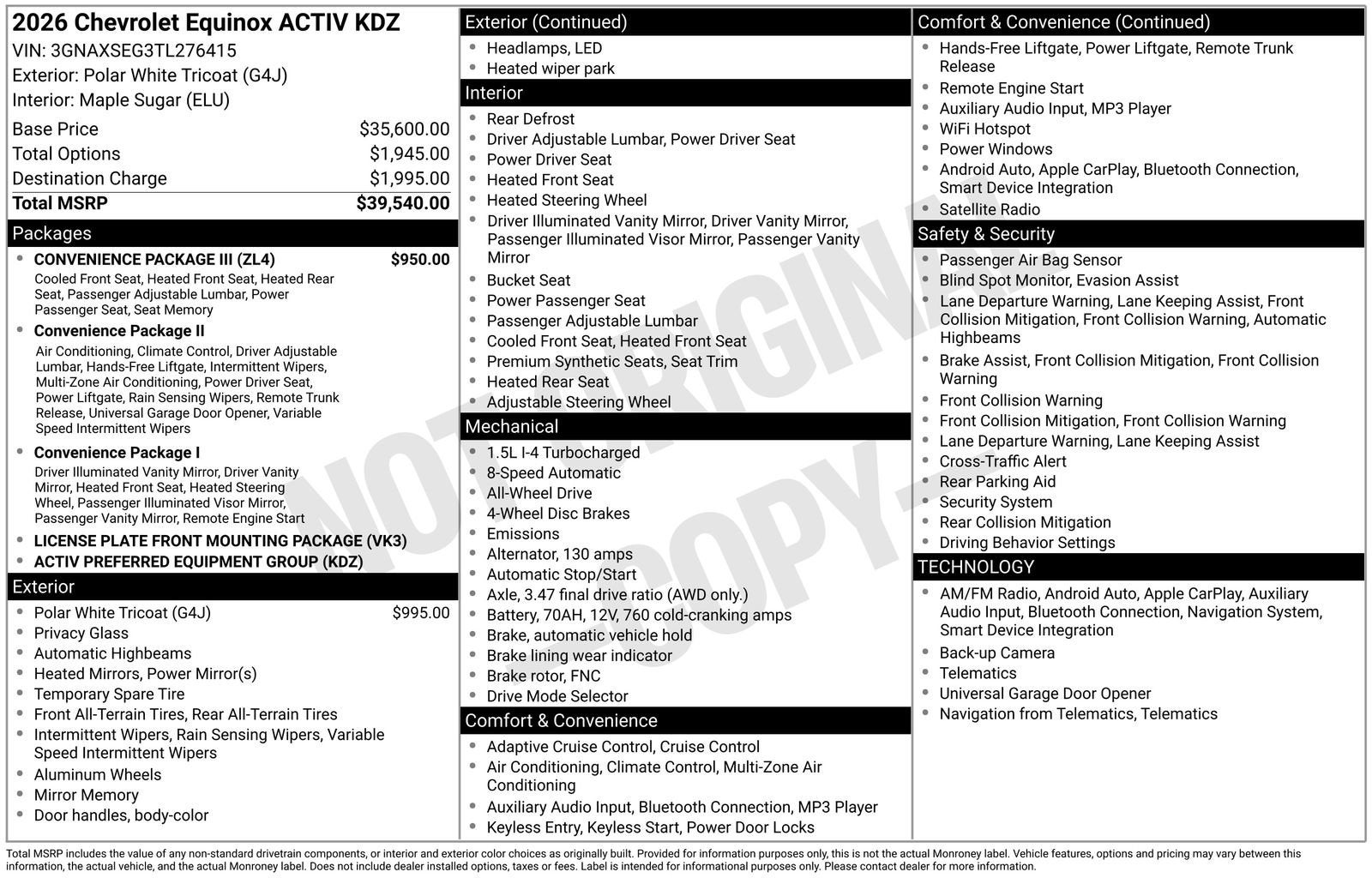 2026 Chevrolet Equinox ACTIV