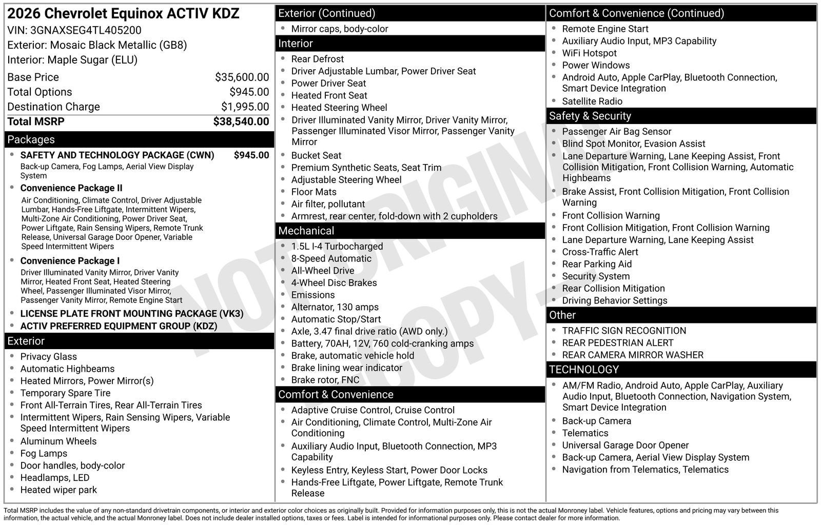 2026 Chevrolet Equinox ACTIV