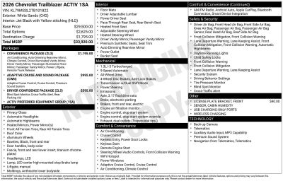 2026 Chevrolet Trailblazer ACTIV
