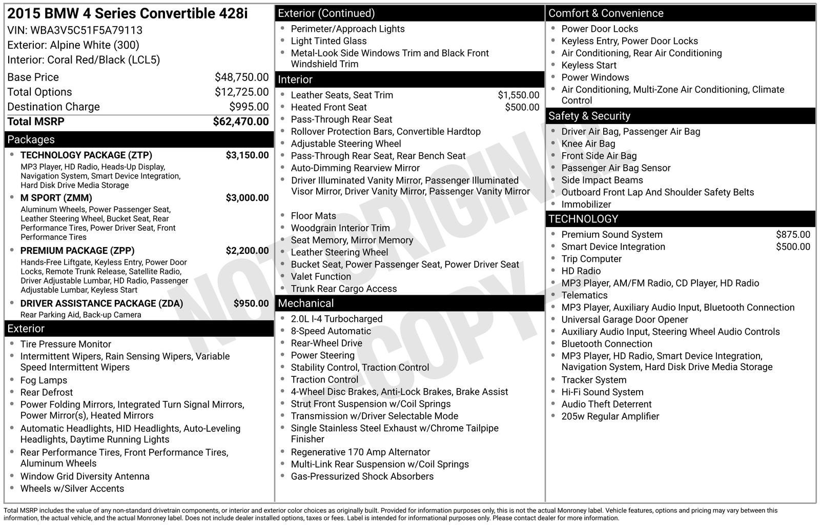 2015 BMW 428i 428i