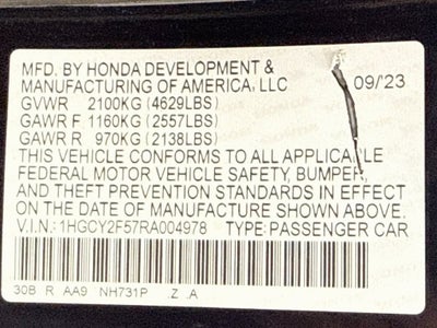 2024 Honda Accord Hybrid Sport