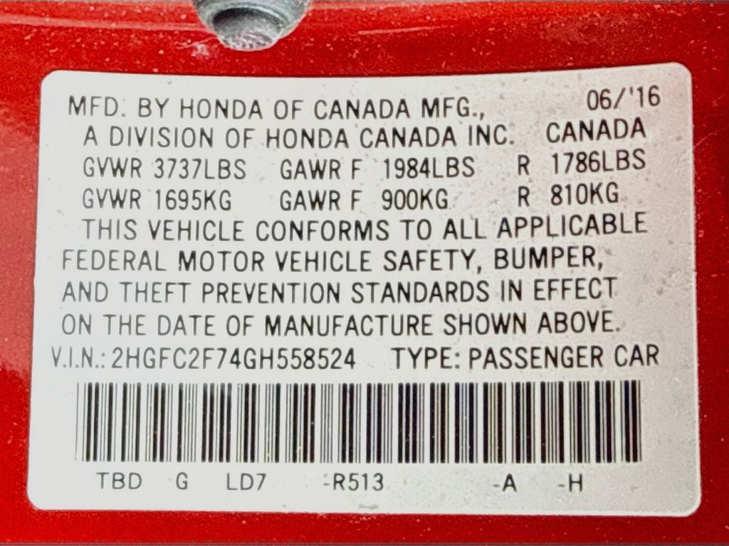 2016 Honda Civic EX