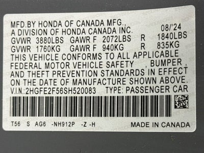 2025 Honda Civic Sport