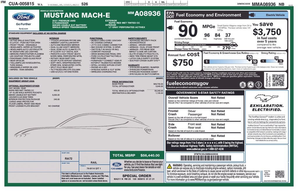 2021 Ford Mustang Mach-E Premium