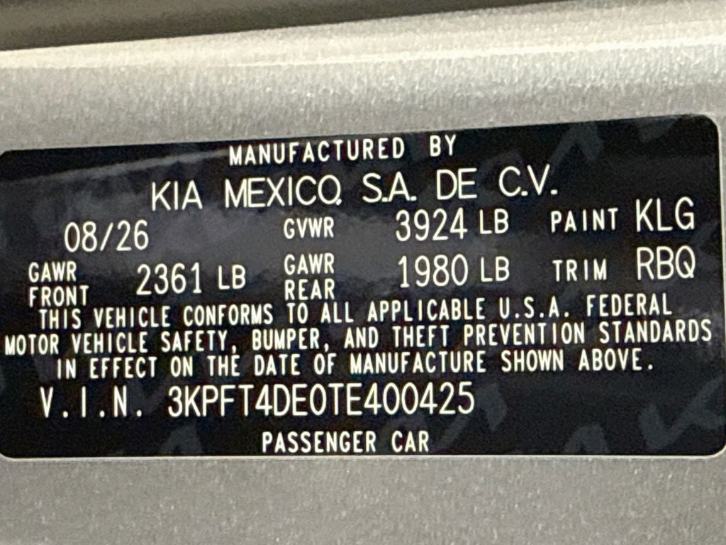 2026 Kia K4 LXS