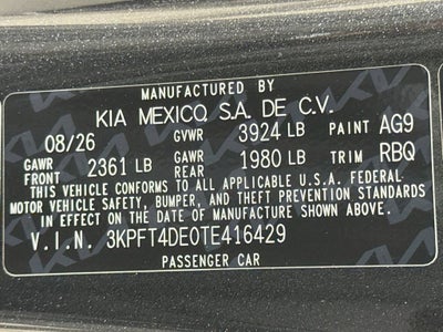2026 Kia K4 LXS