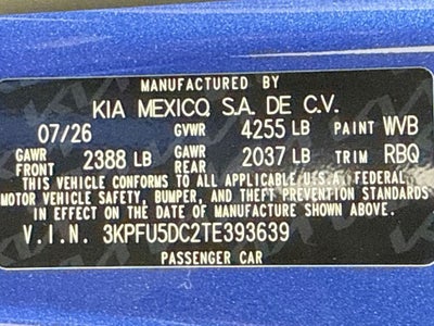 2026 Kia K4 GT-Line Turbo