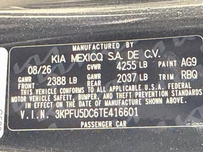 2026 Kia K4 GT-Line Turbo