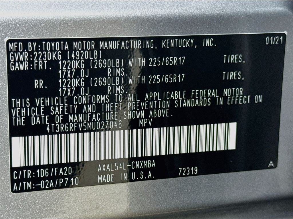 2021 Toyota RAV4 Hybrid XLE