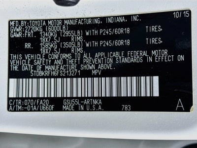 2015 Toyota Highlander LE Plus V6
