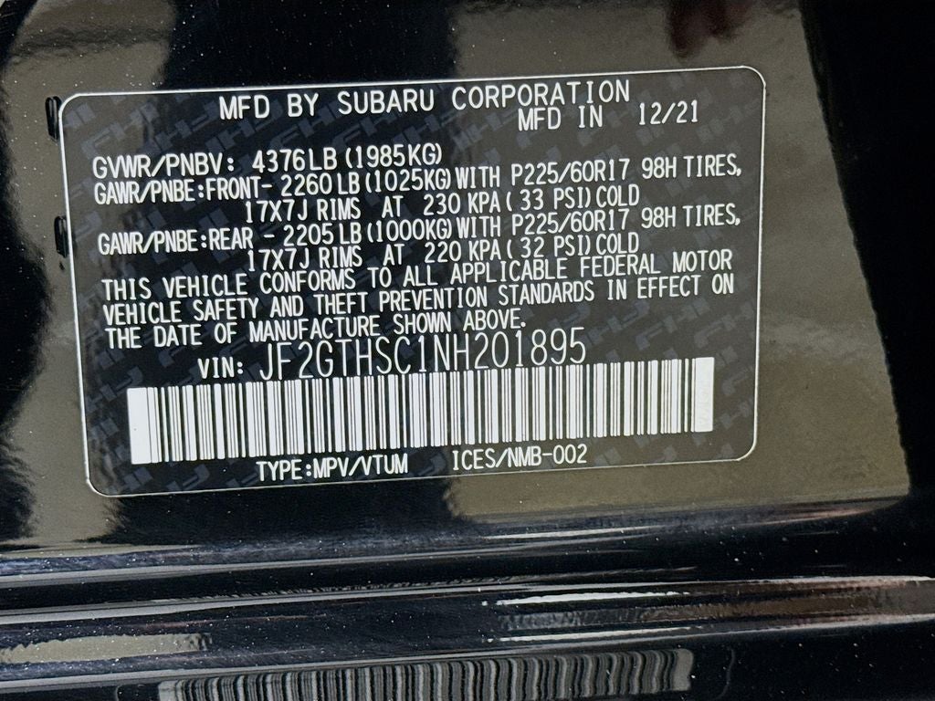 2022 Subaru Crosstrek Sport