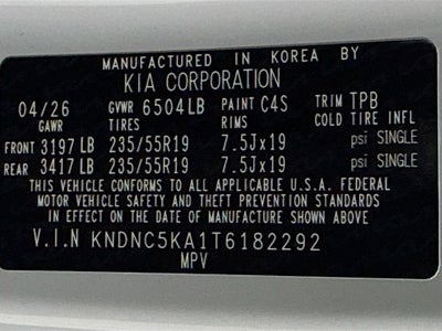 2026 Kia Carnival Hybrid EX