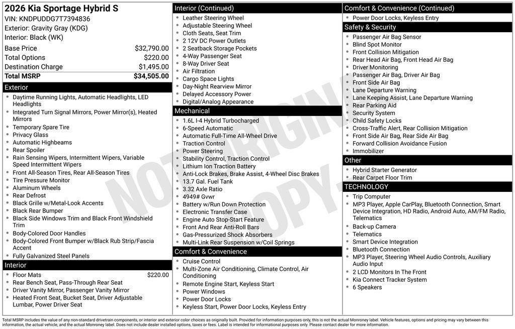 2026 Kia Sportage Hybrid S