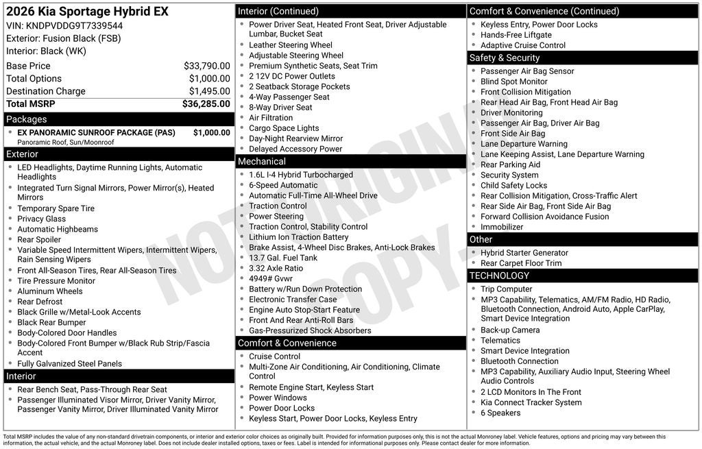 2026 Kia Sportage Hybrid EX