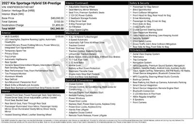 2027 Kia Sportage Hybrid SX-Prestige