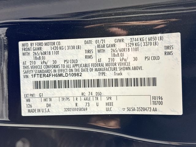2021 Ford Ranger Lariat