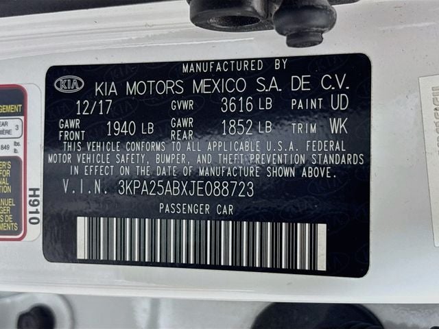 2018 Kia Rio S