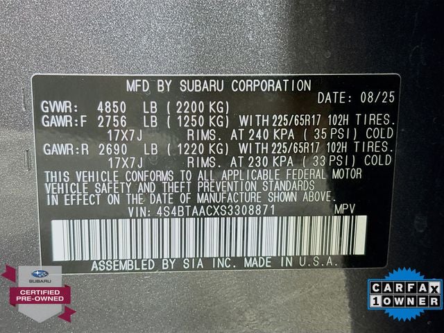 2025 Subaru Outback 2.5i