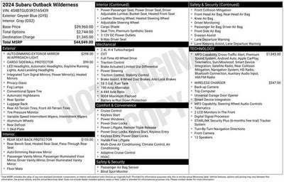 2024 Subaru Outback Wilderness