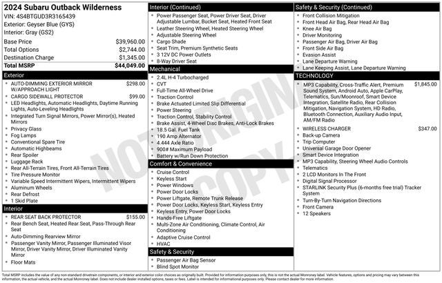 2024 Subaru Outback Wilderness