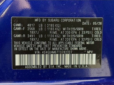 2026 Subaru Crosstrek Limited