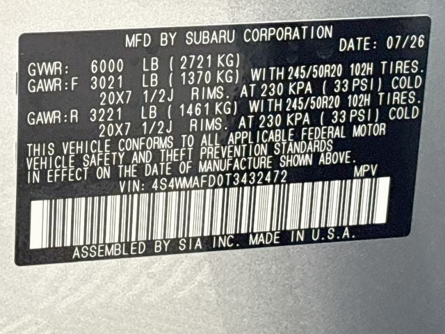 2026 Subaru Ascent Limited