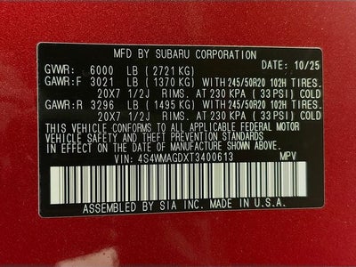 2026 Subaru Ascent Limited