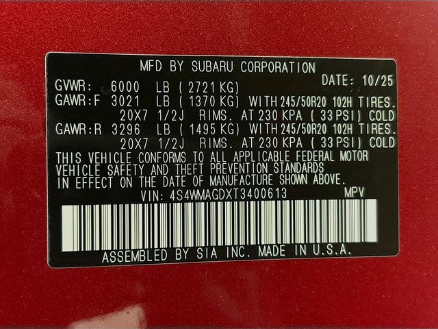 2026 Subaru Ascent Limited