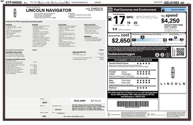 2016 Lincoln Navigator Reserve