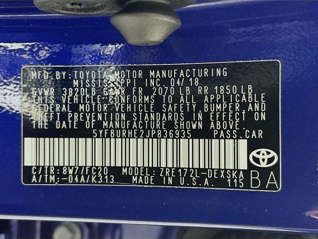 2018 Toyota Corolla SE