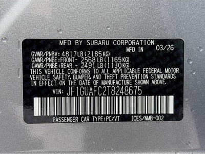 2026 Subaru Impreza Sport
