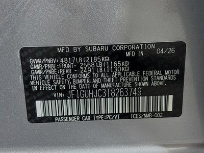 2026 Subaru Impreza 2.5RS