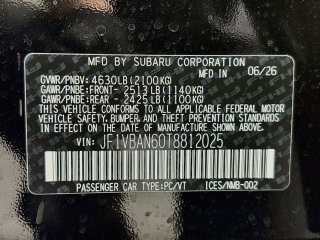 2026 Subaru WRX Limited