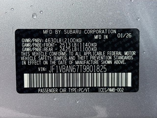 2026 Subaru WRX Limited