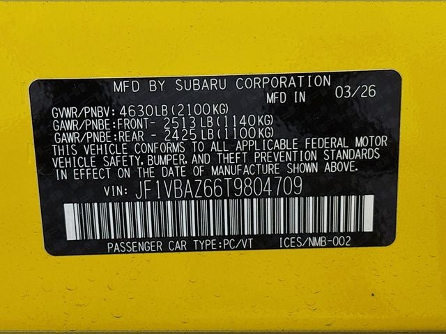 2026 Subaru WRX tS