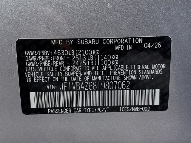 2026 Subaru WRX tS