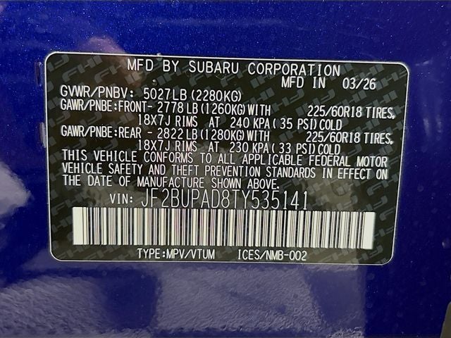 2026 Subaru Outback Premium