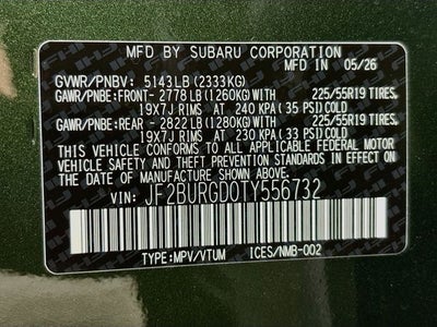2026 Subaru Outback Limited XT