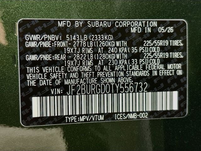 2026 Subaru Outback Limited XT