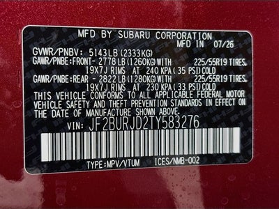 2026 Subaru Outback Touring XT