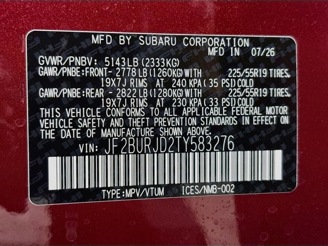 2026 Subaru Outback Touring XT