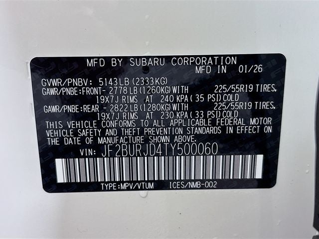 2026 Subaru Outback Touring XT