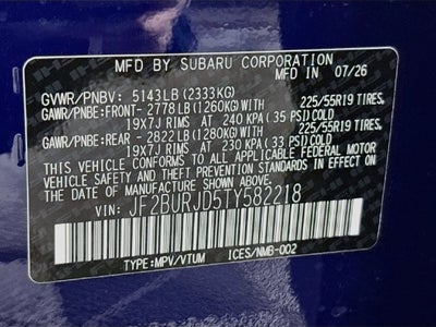 2026 Subaru Outback Touring XT